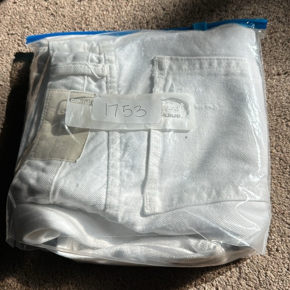 GRLFRND White Raw Hem Karolina High Rise Straight Crop button Fly Jeans Sz 25 - Picture 14 of 16